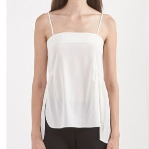 Helmut Lang Spaghetti Strap Silk Crepe Tank Top
